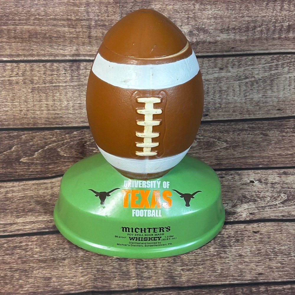 Vintage Michter's University of Texas Football Whiskey Decanter 1L Ceramic UT